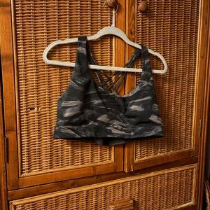 Victoria’s Secret Strappy Black Camouflage Sports Bra